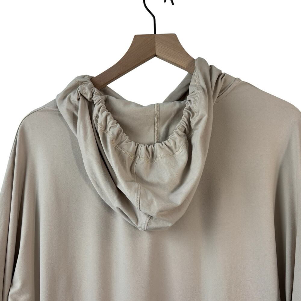 Taeq Esteban Cortazar Womens‎ Shirt Small Tan Activewear Hooded Comfort Stretch - Picture 6 of 10
